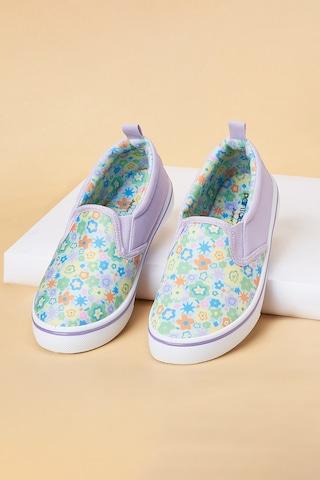 lilac print casual girls casual shoes