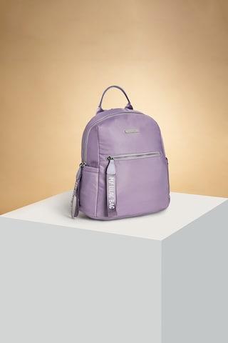 lilac slogan casual nylon women backpack