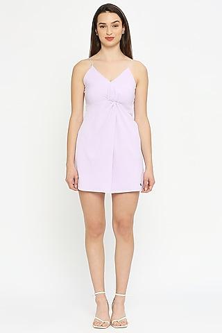 lilac cotton texture dress