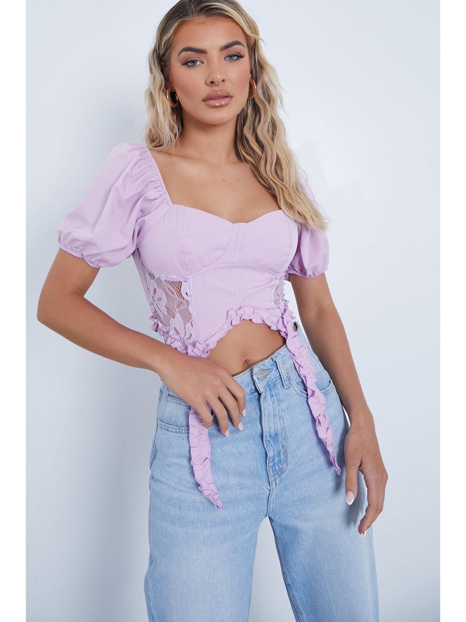 lilac crop top