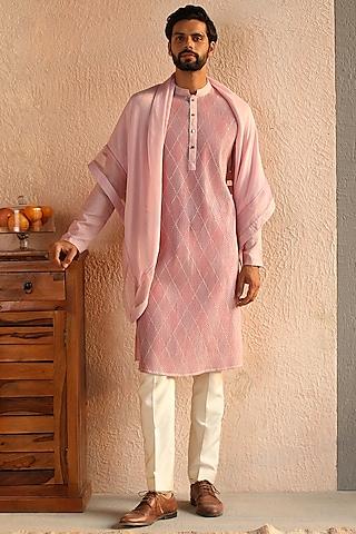 lilac embroidered kurta