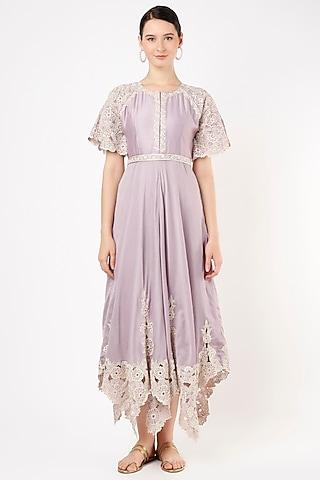 lilac embroidered tunic