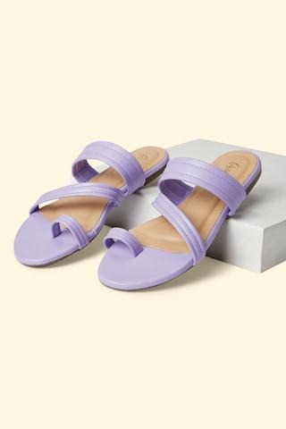 lilac flat sandals