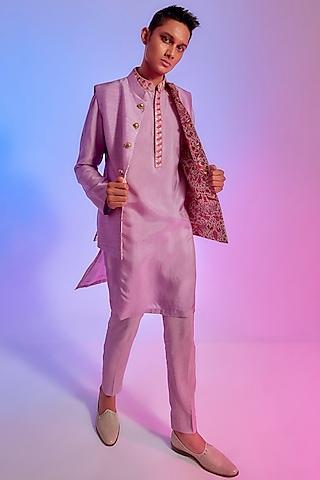 lilac floral reversible bundi jacket