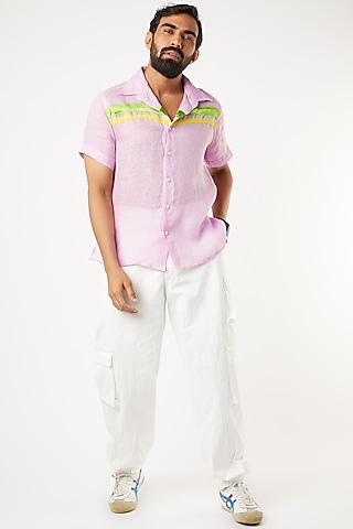 lilac gauze linen shirt