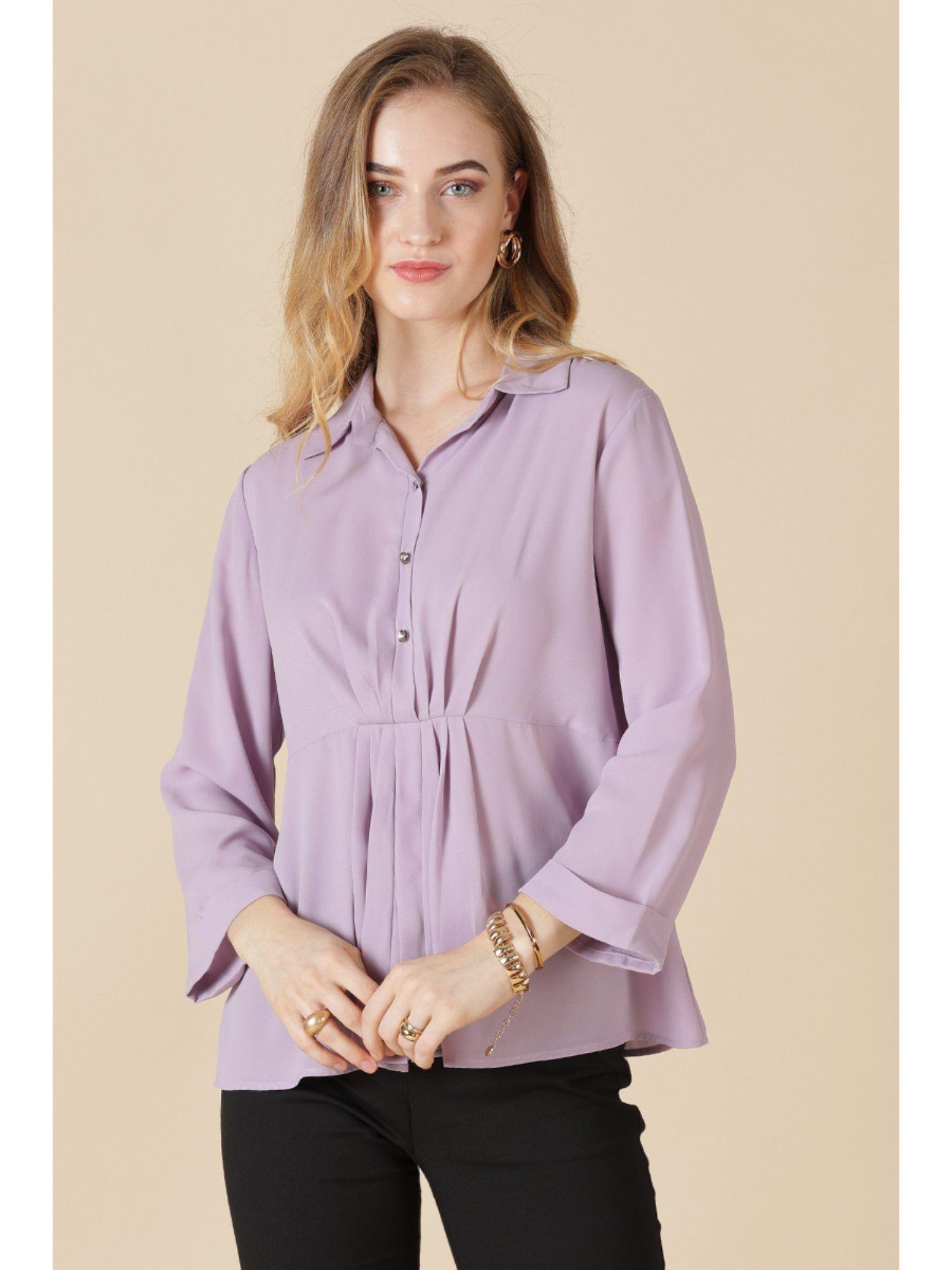 lilac georgette top