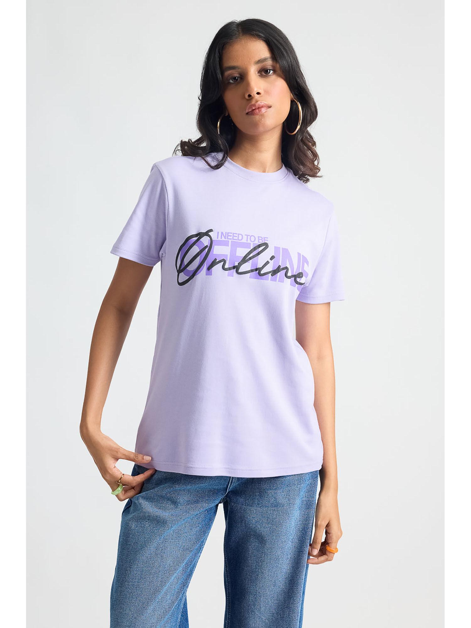 lilac online/offline t-shirt