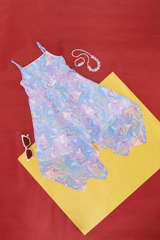lilac print  casual girls regular fit  dress