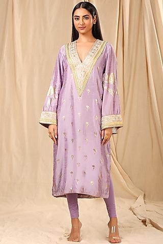 lilac printed kurta