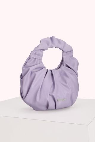 lilac solid casual pvc women fashion bag