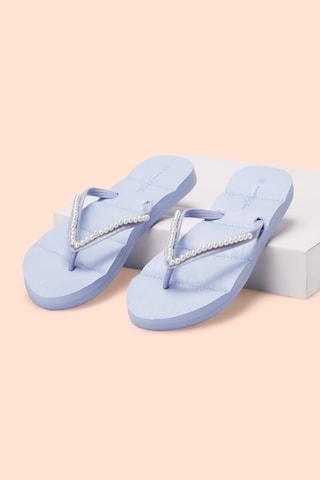 lilac solid casual women flip flops