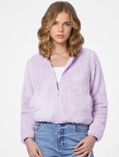 lilac teddy jacket