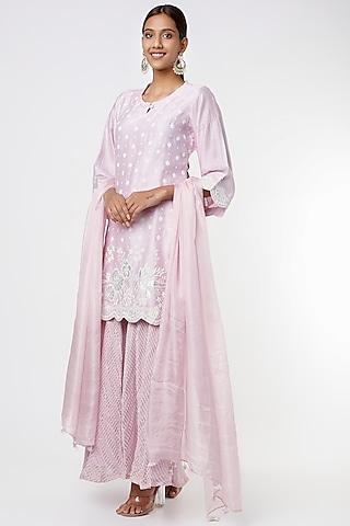 lilac tissue sharara set