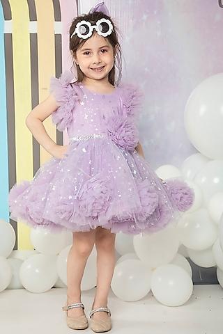 lilac tulle dress for girls