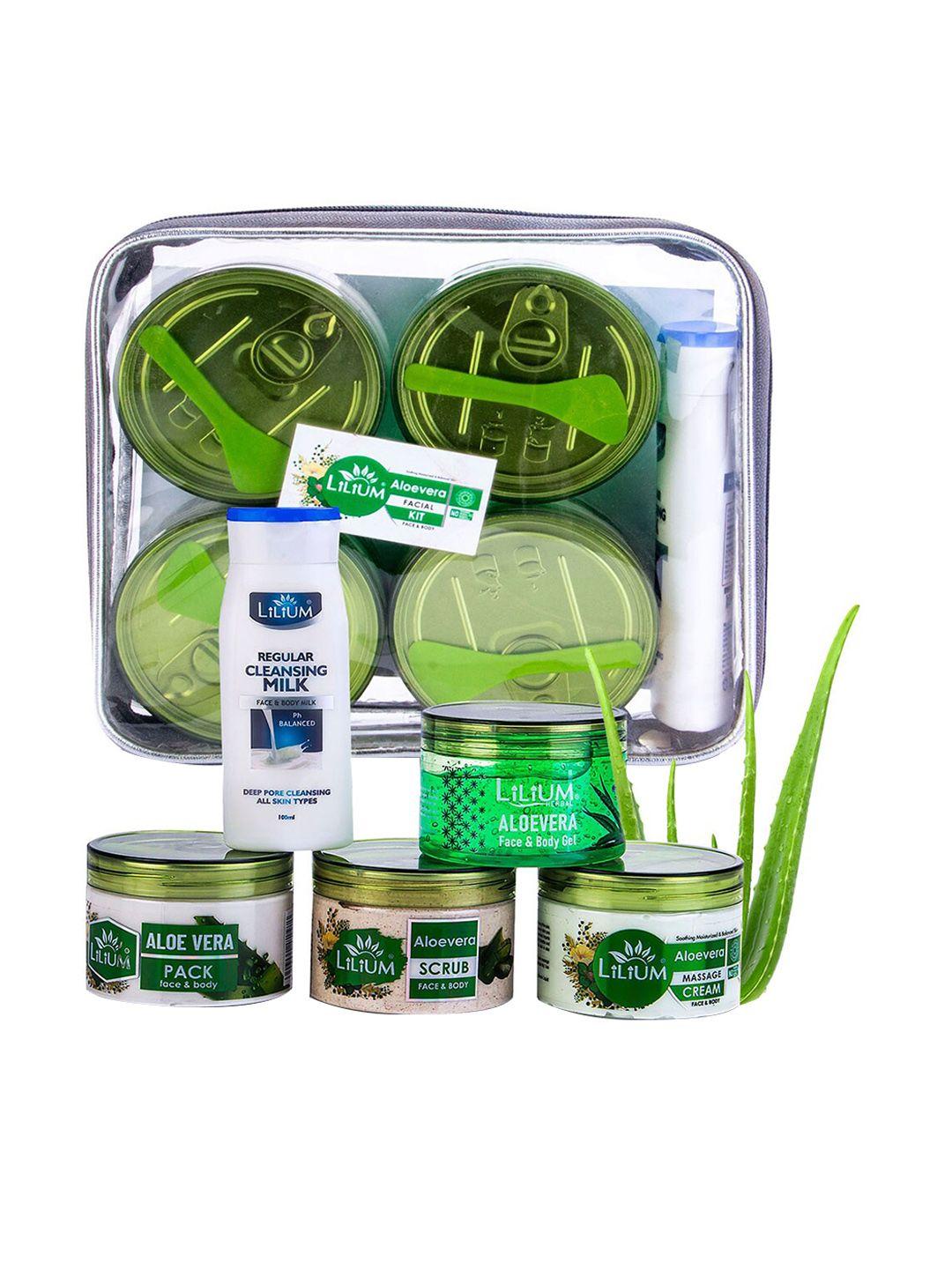 lilium aloe vera facial kit for soothing moisturized & balanced skin, 1100gm