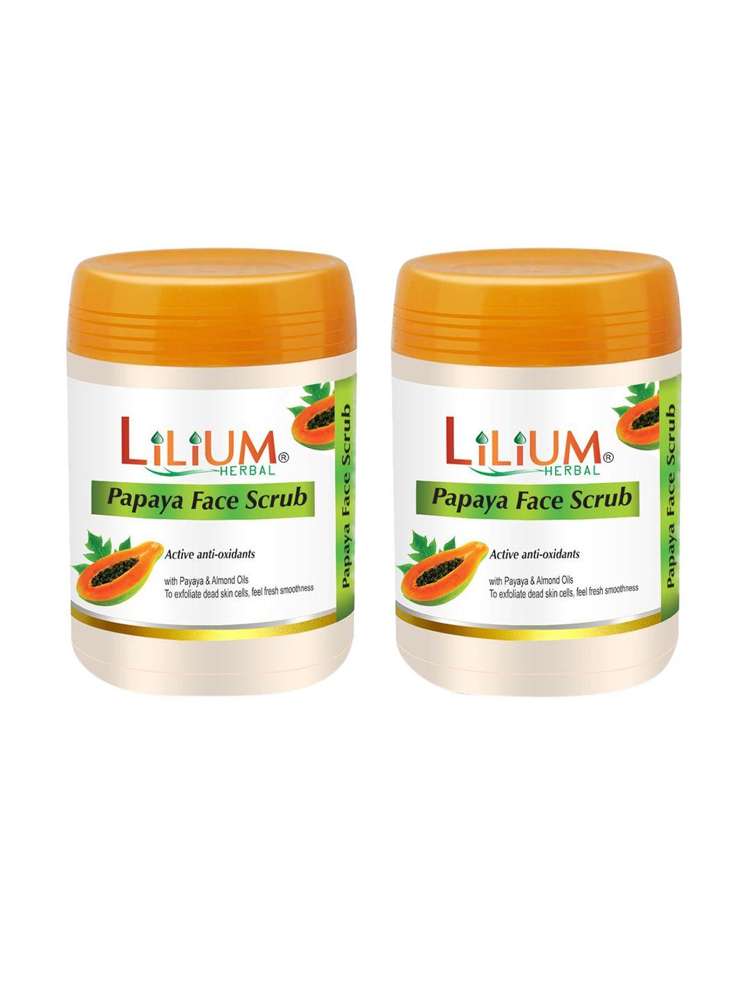 lilium set of 2 papaya scrub