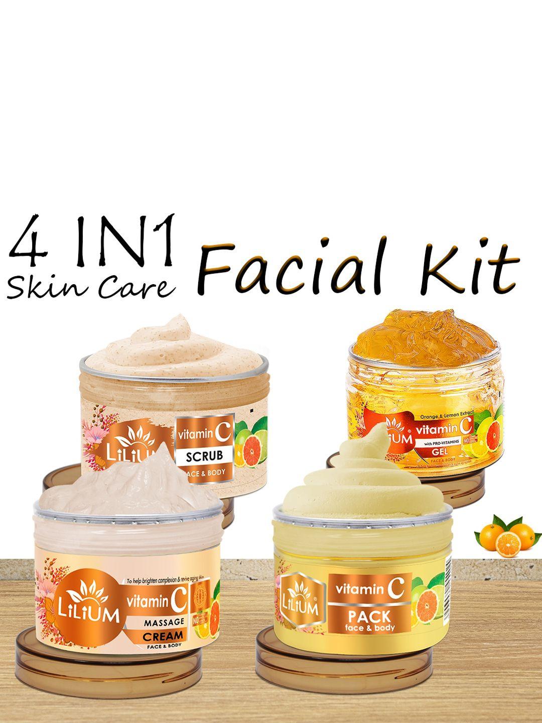 lilium vitamin c facial kit with lemon & orange extract