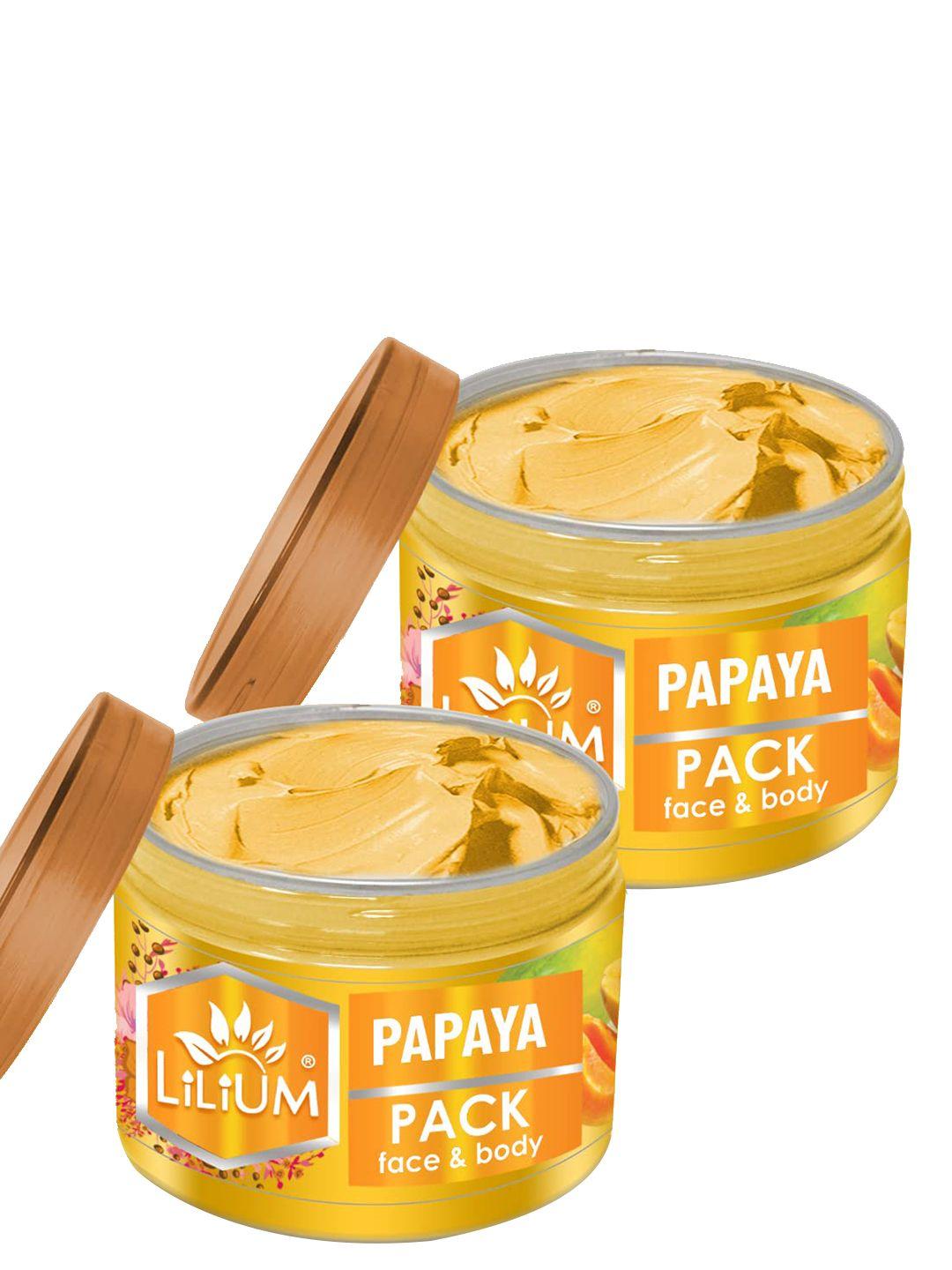 lilium 2-pcs papaya face pack 250g