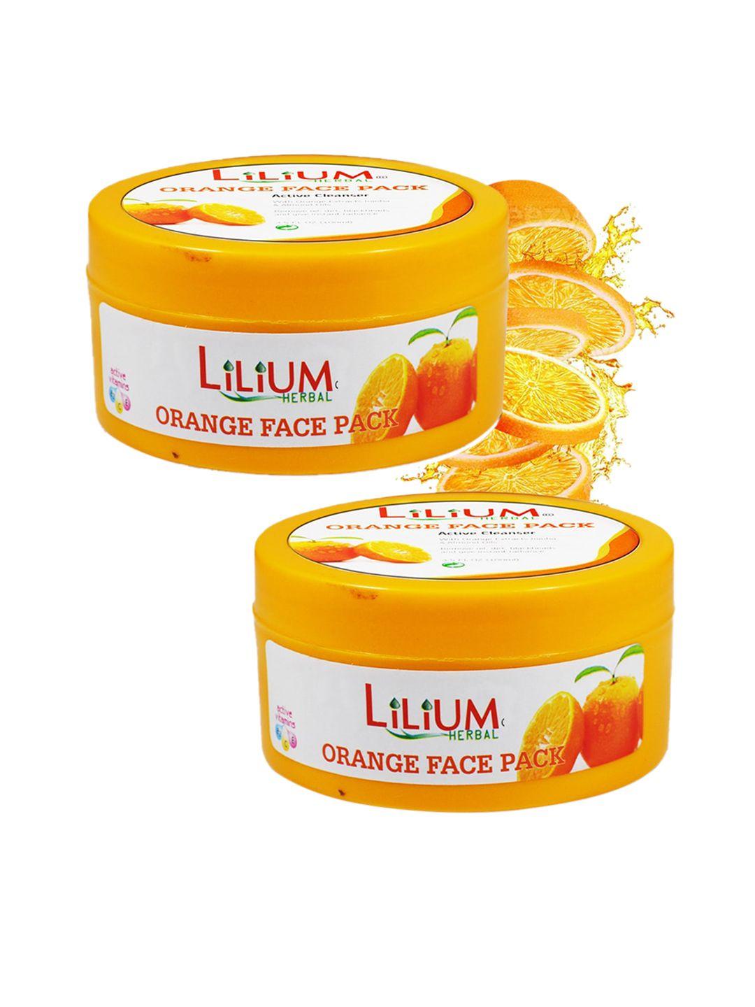lilium pack of 2 orange face pack, 250 gm each