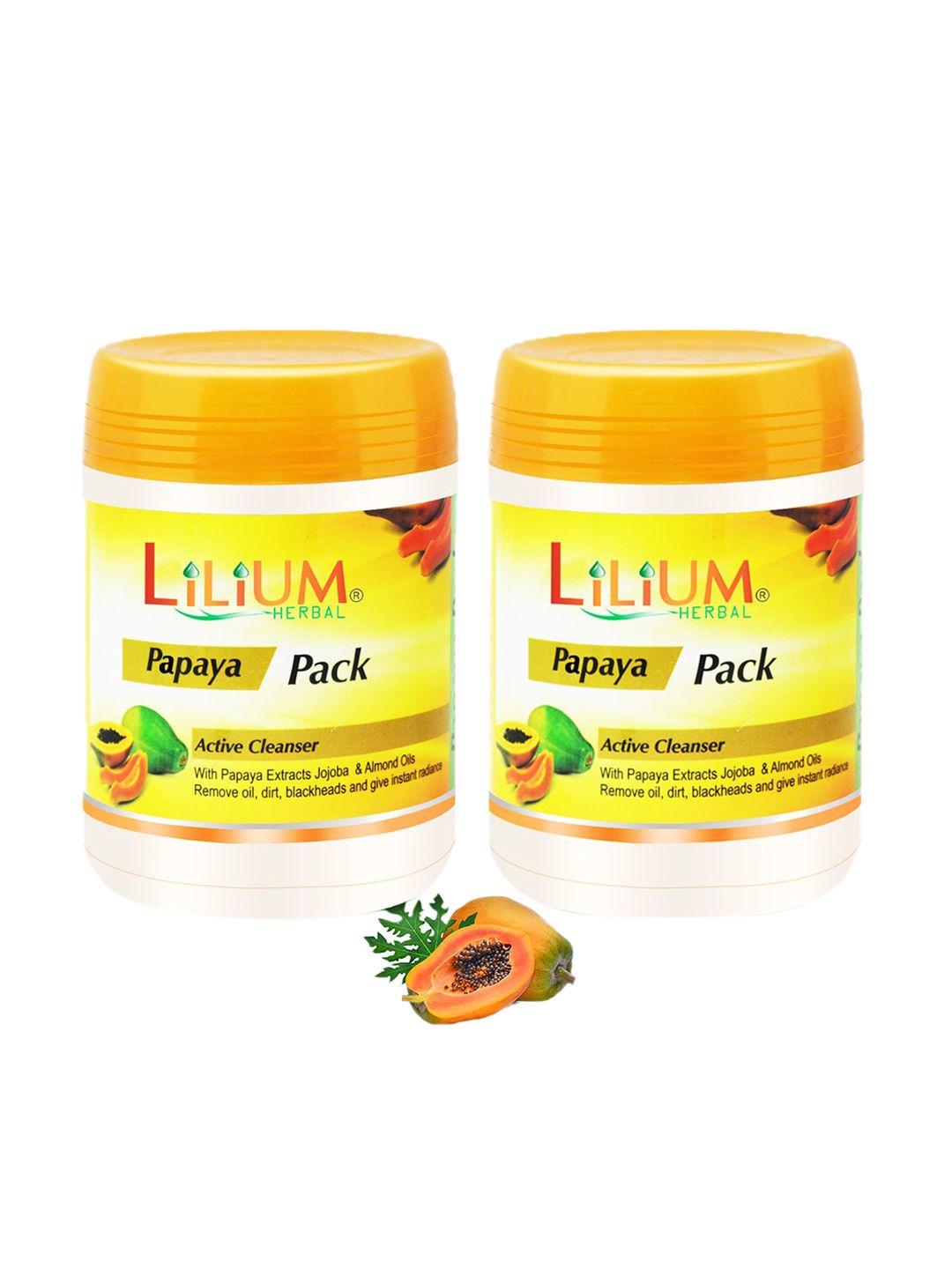 lilium pack of 2 papaya glow face pack