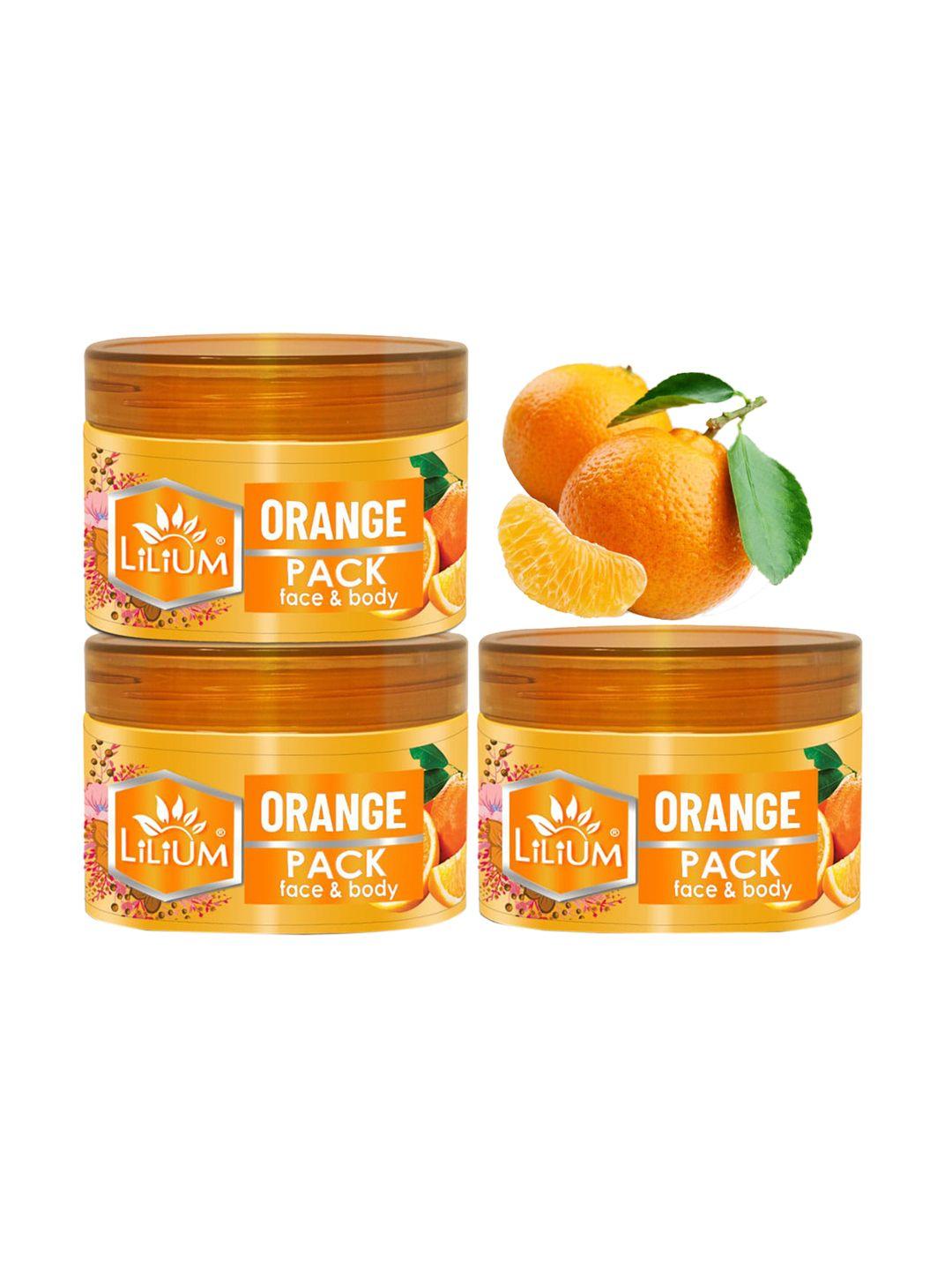 lilium pack of 3 orange face pack, 250 gm each
