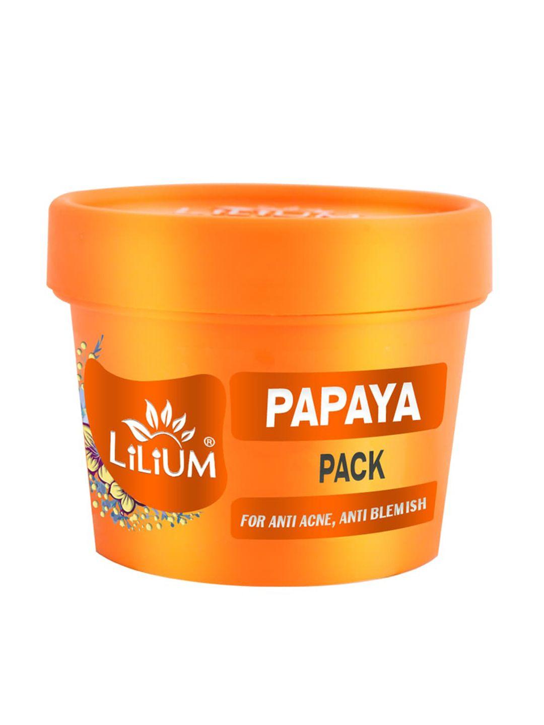lilium papaya face mask for anti acne anti blemish nourishing flawless glow - 100g