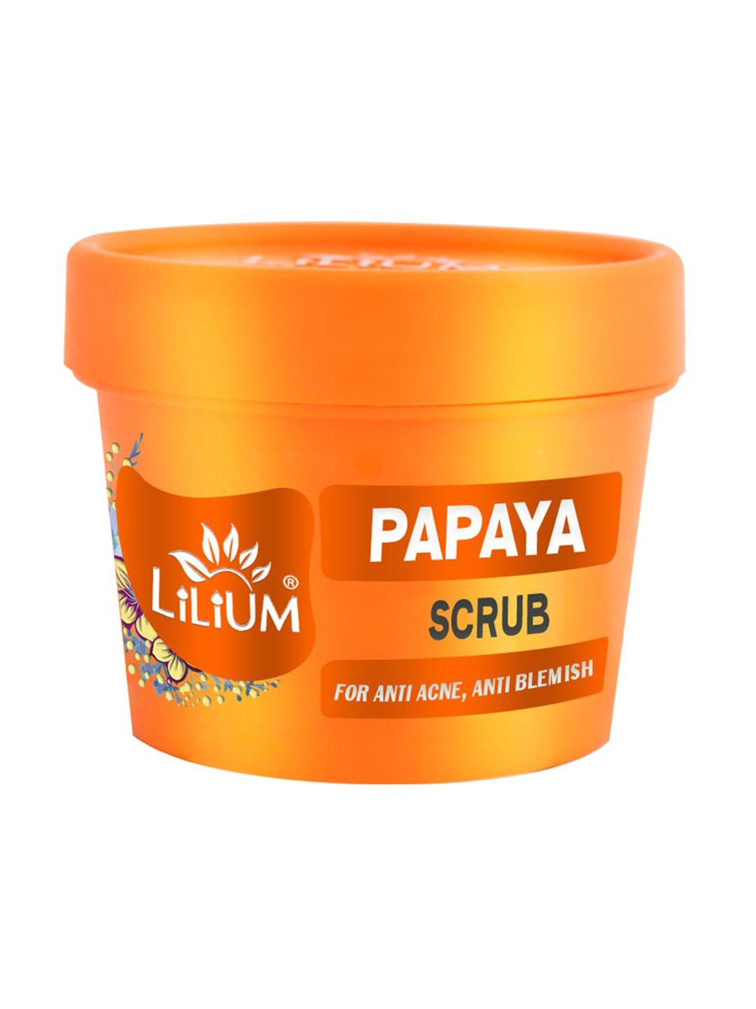 lilium papaya scrub for anti acne & anti blemish - 100g