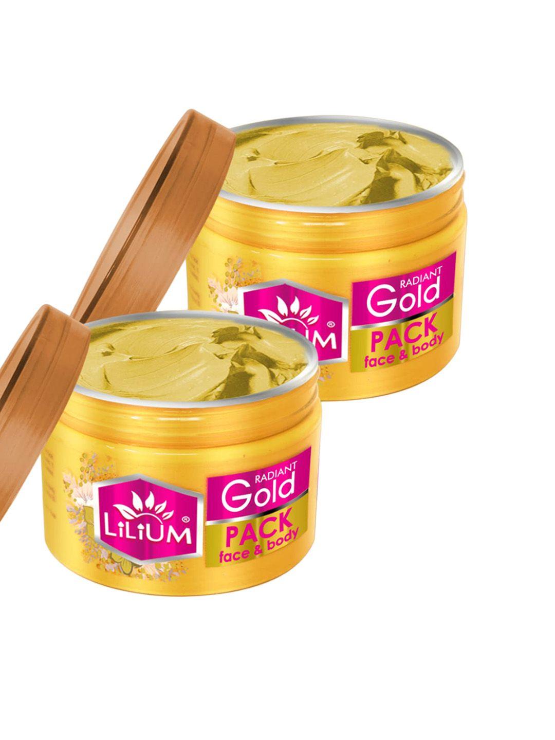 lilium set of 2 gold face & body pack - 250g each