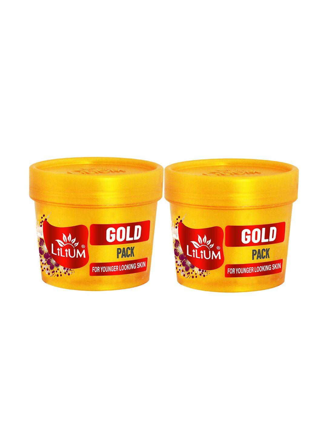 lilium set of 2 gold face mask for younger looking skin - 100g each