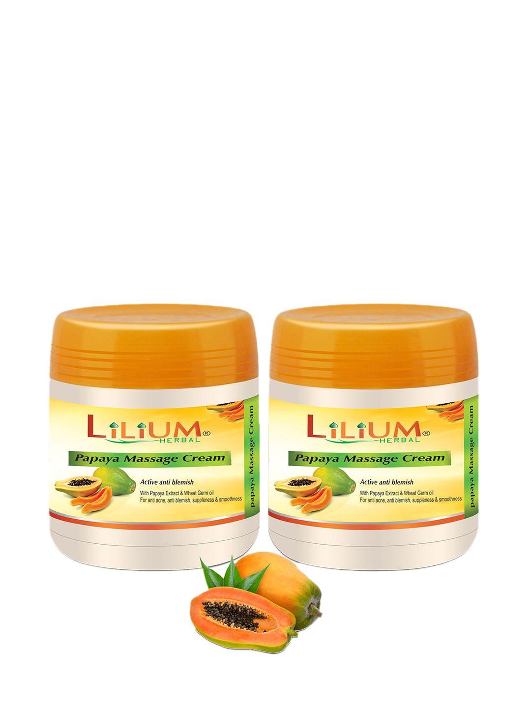 lilium set of 2 papaya massage cream