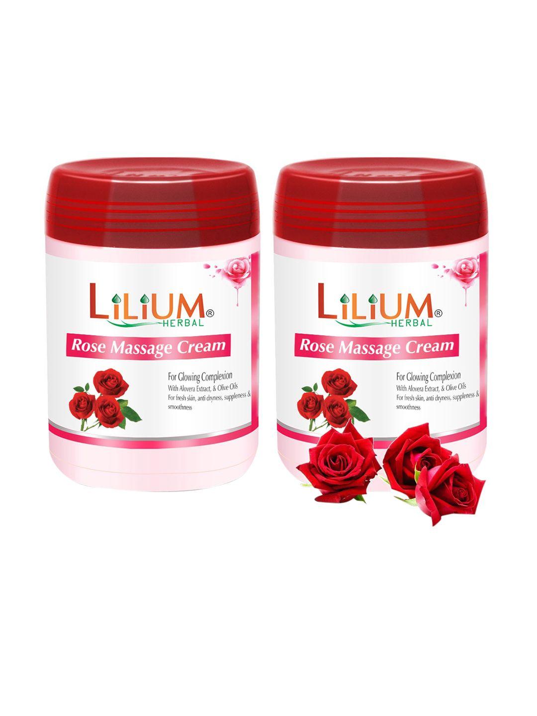 lilium set of 2 rose massage cream