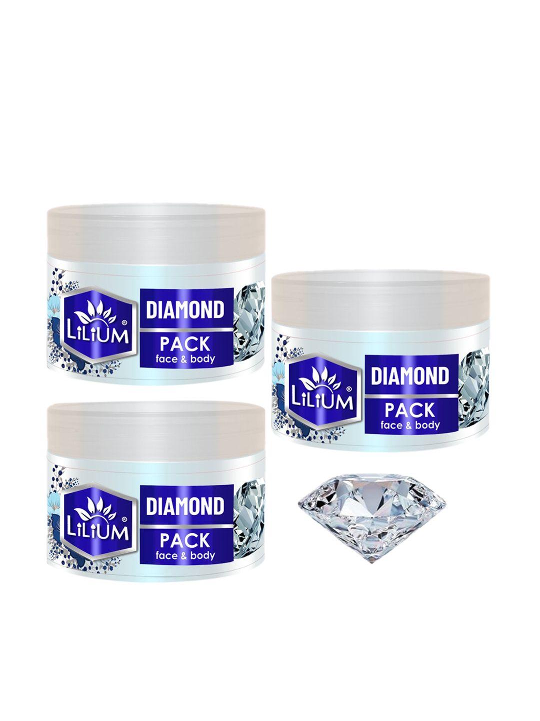 lilium set of 3 herbal diamond face pack