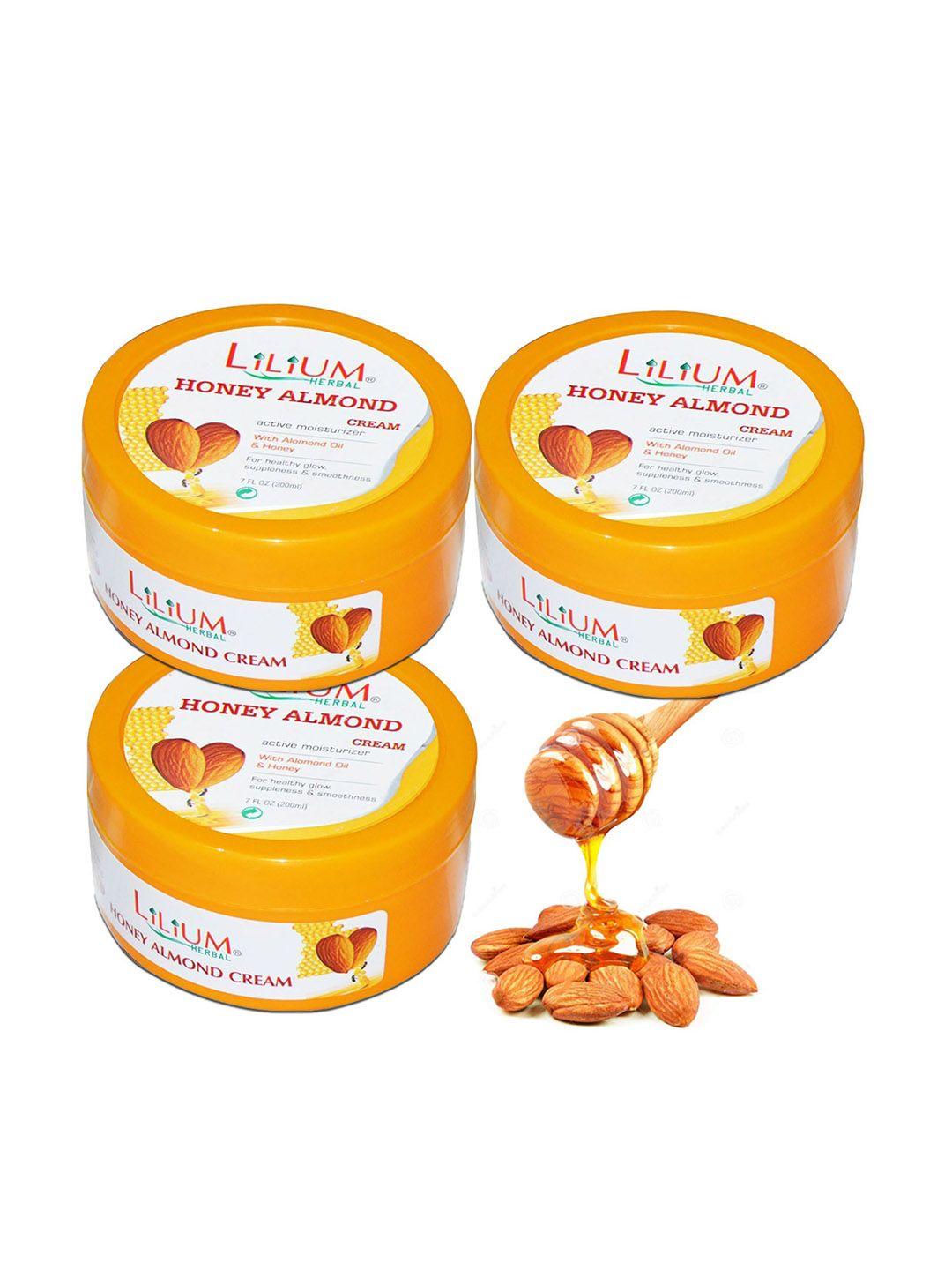 lilium set of 3 honey almond massage cream
