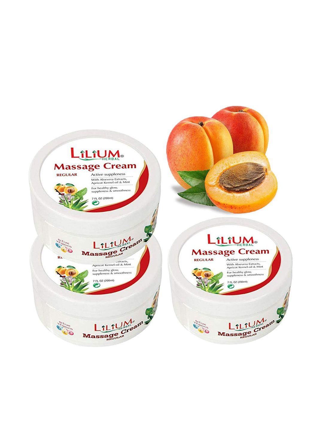 lilium set of 3 regular use massage cream 200ml