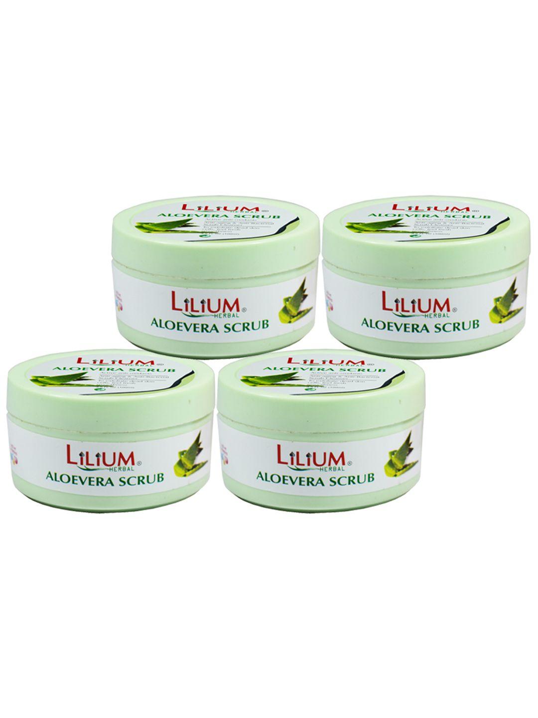 lilium set of 4 aloe vera face scrub