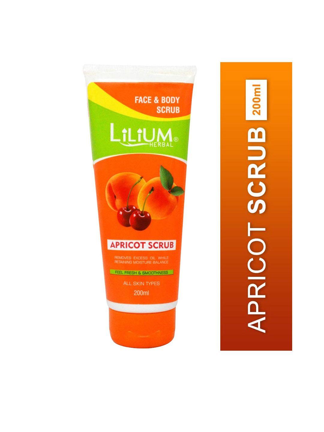 lilium set of 4 apricot face scrub