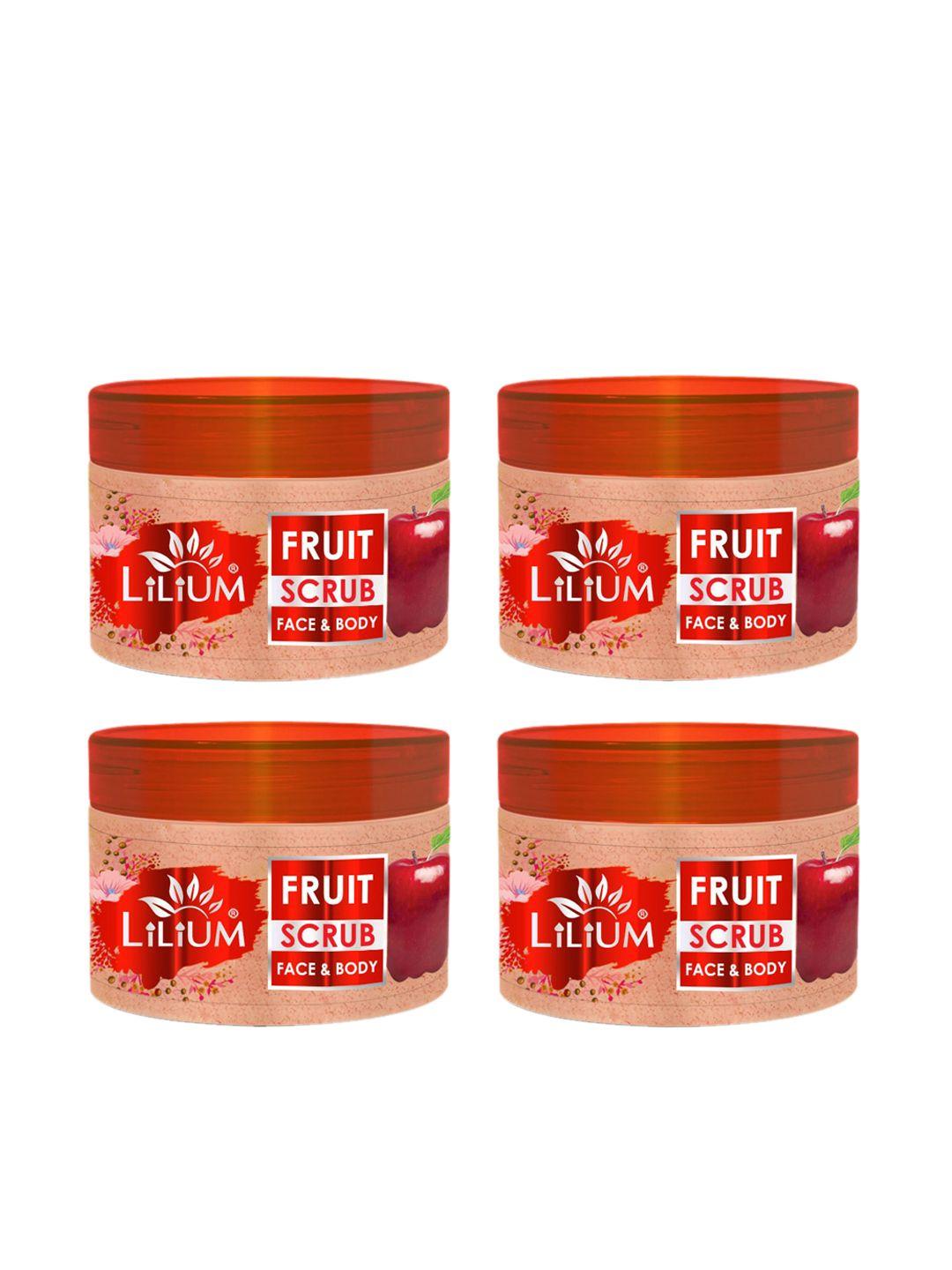 lilium set of 4 fruit brightening & revitalizing face scrub
