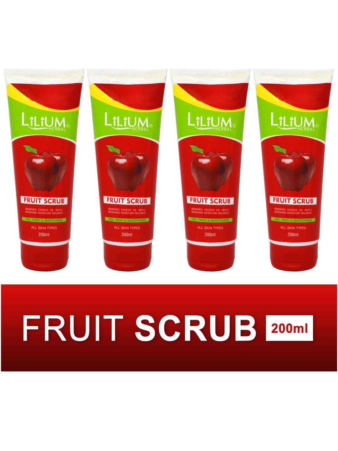 lilium set of 4 fruit face scrub 200ml