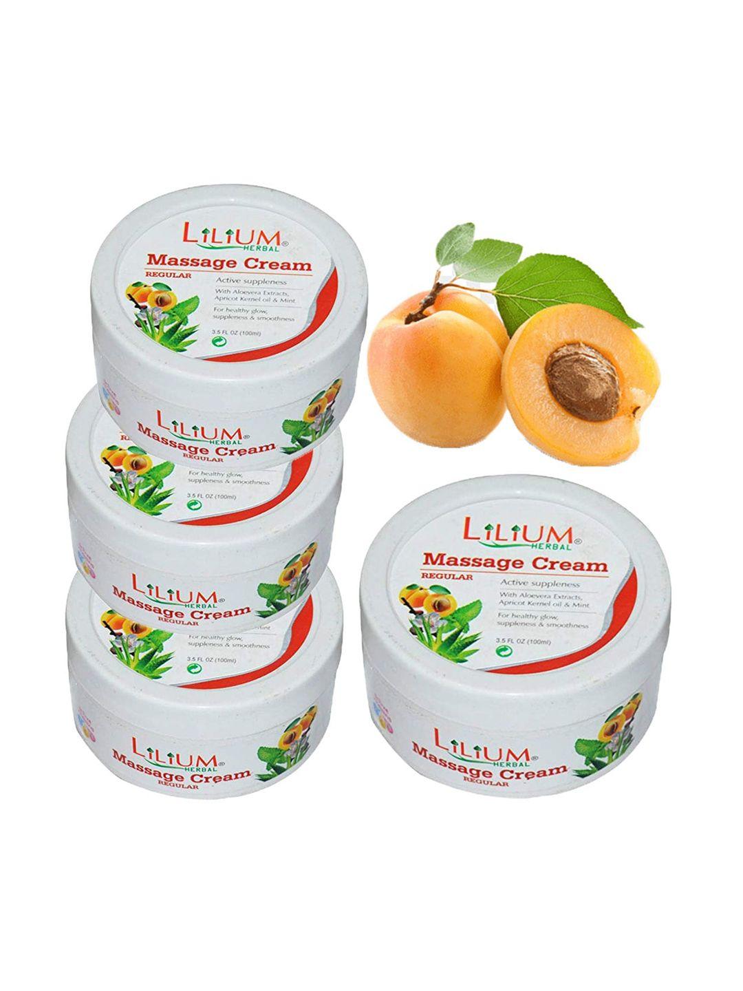 lilium set of 4 regular use massage cream 100ml each