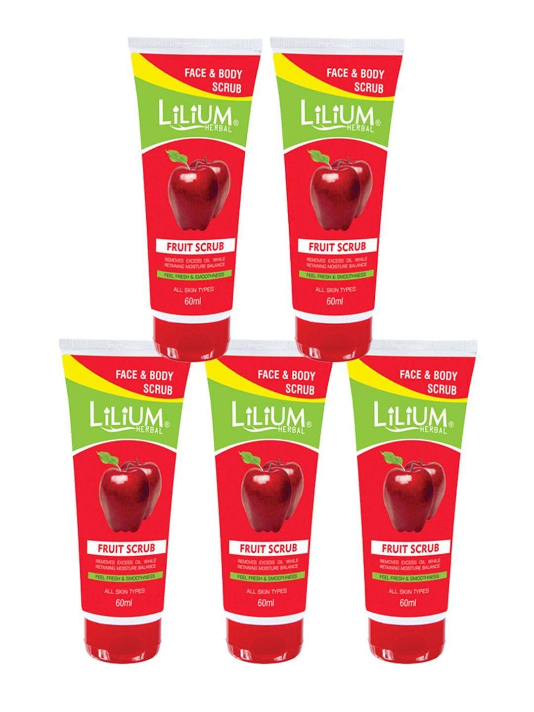 lilium set of 5 fruit brightening & revitalizing face scrub