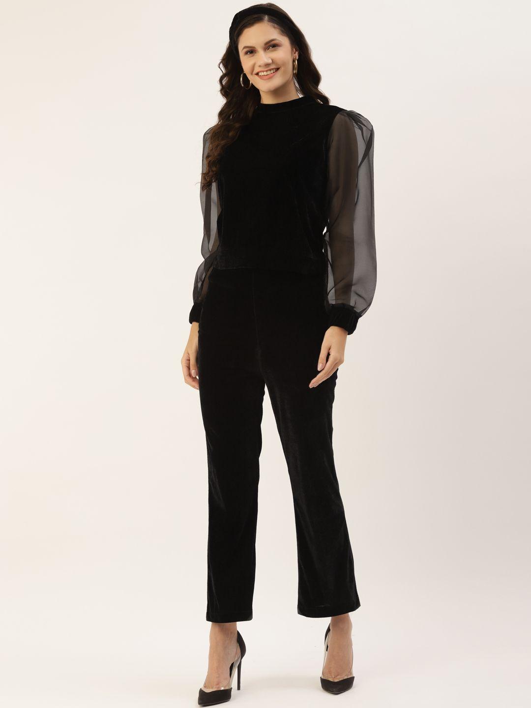 lill women black top with trousers & hairband