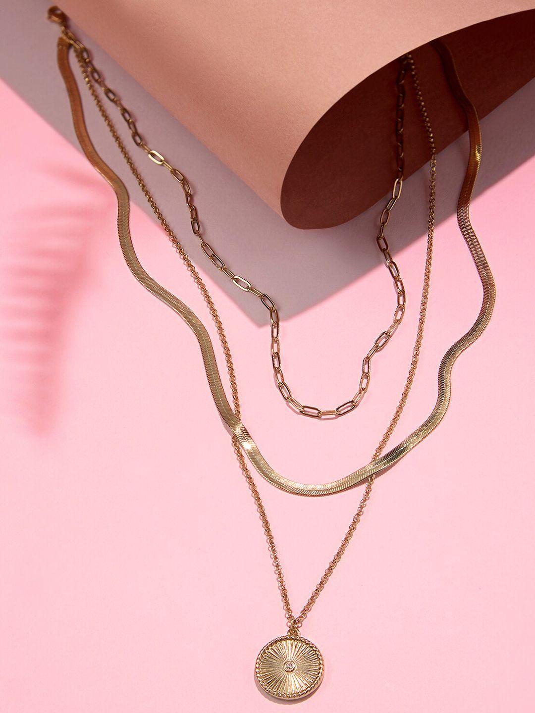 lilly & sparkle gold-plated layered necklace