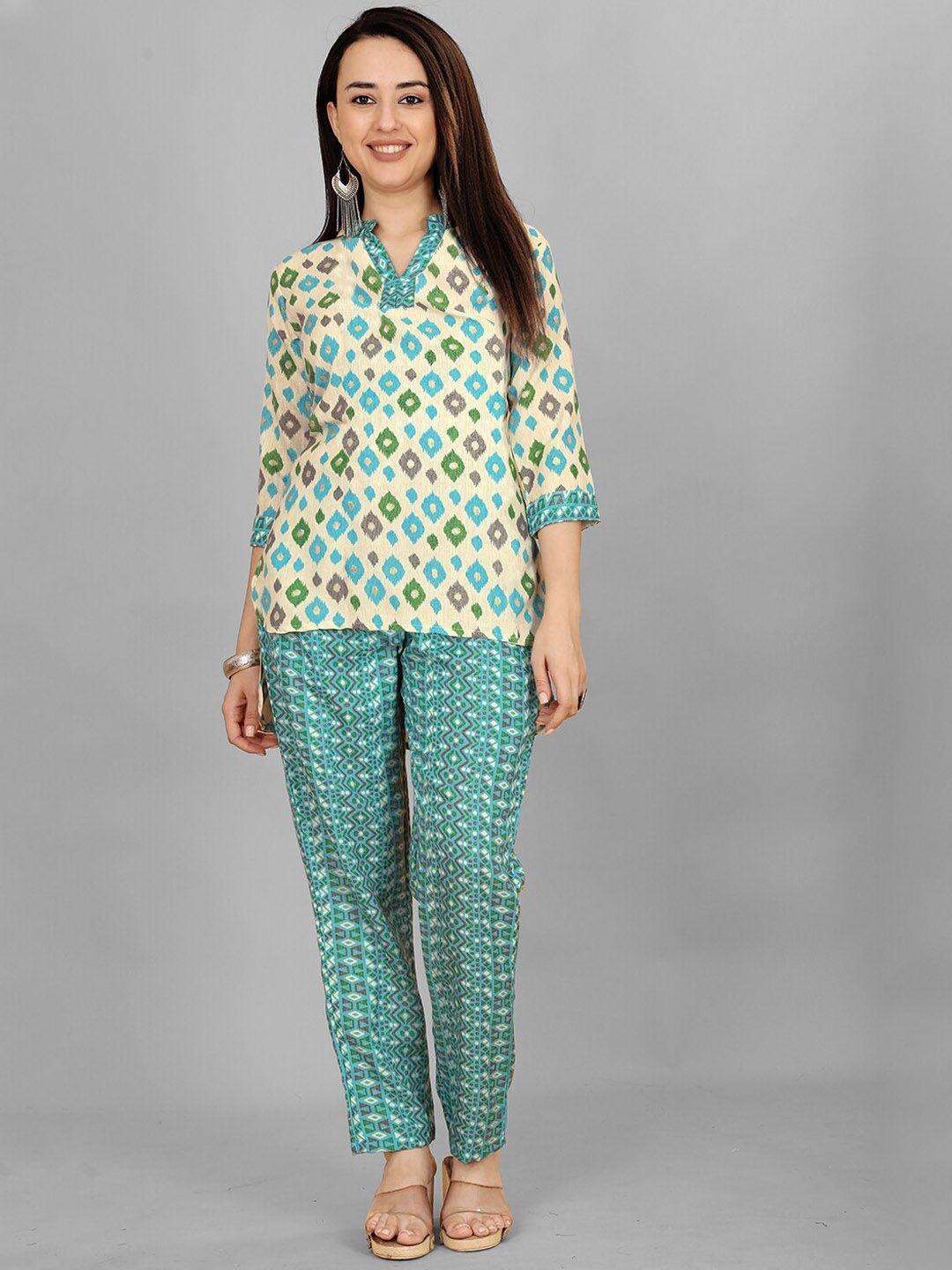 lilots printed tunic & trousers