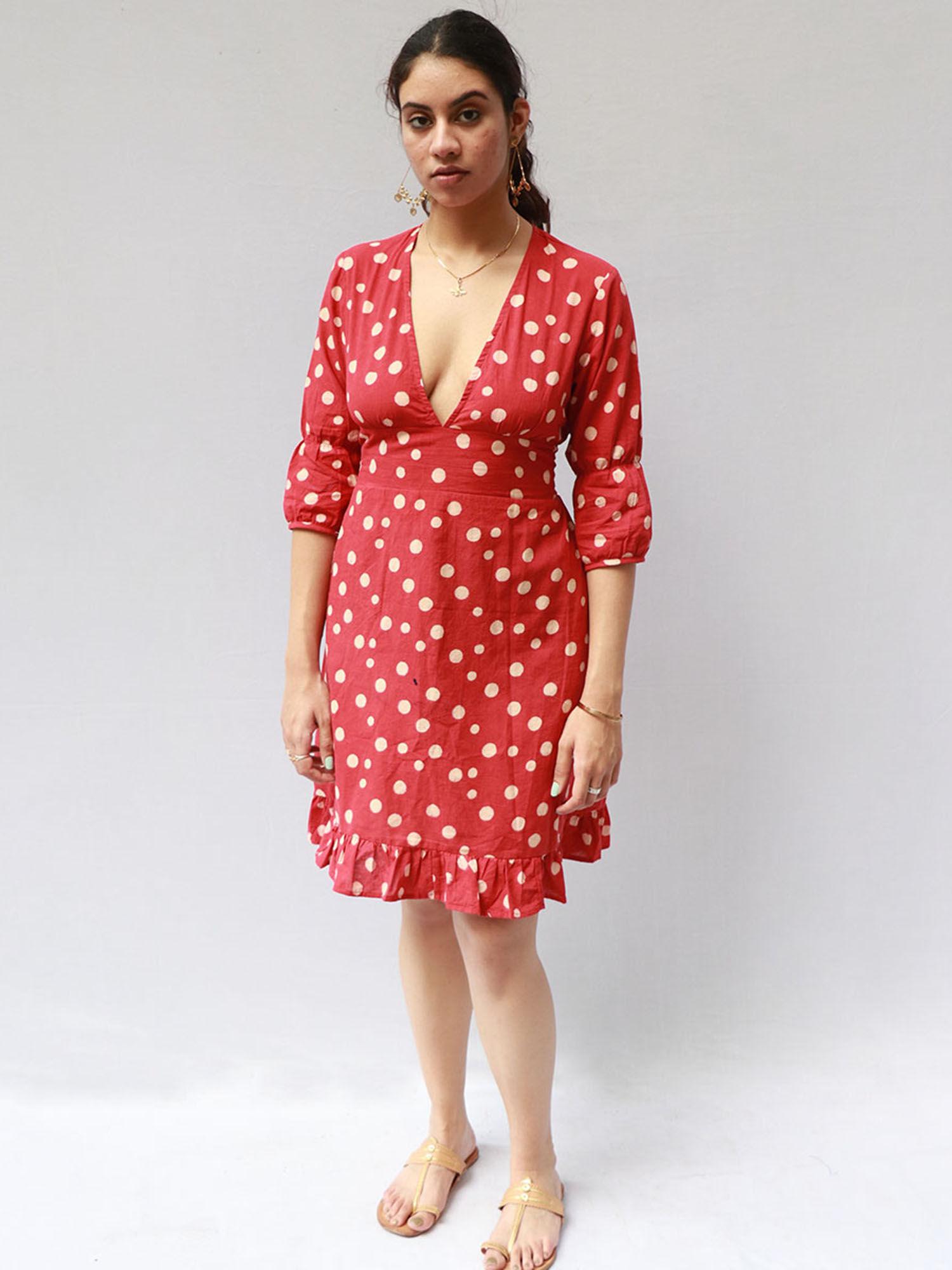 lilou cotton dress - polka