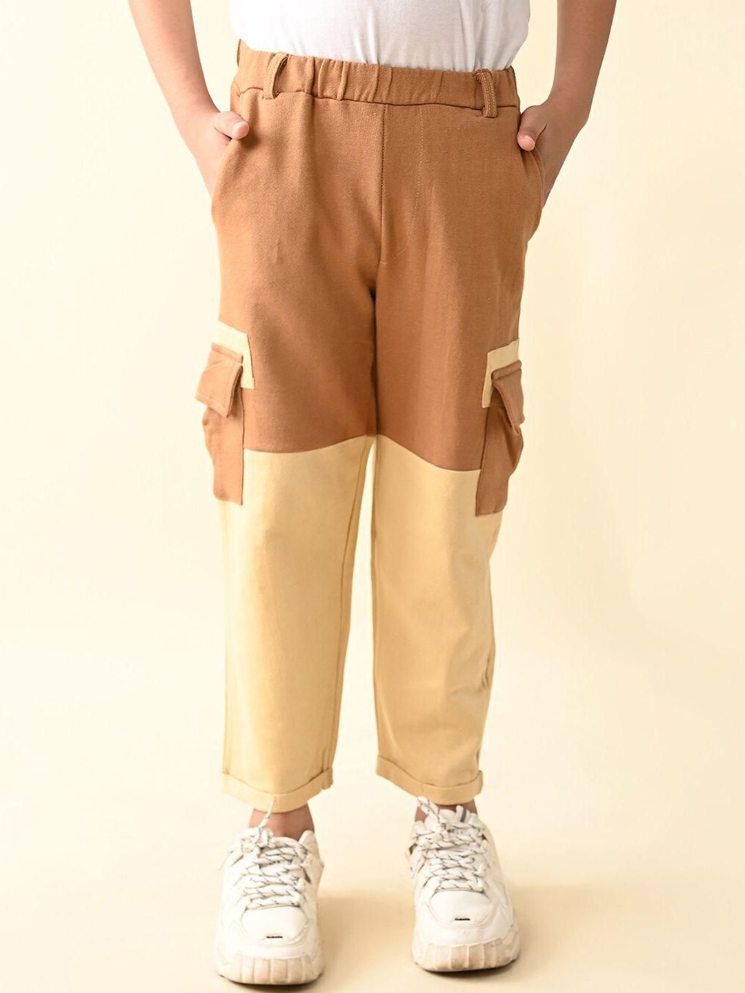 lilpicks boys colourblocked cotton track pants