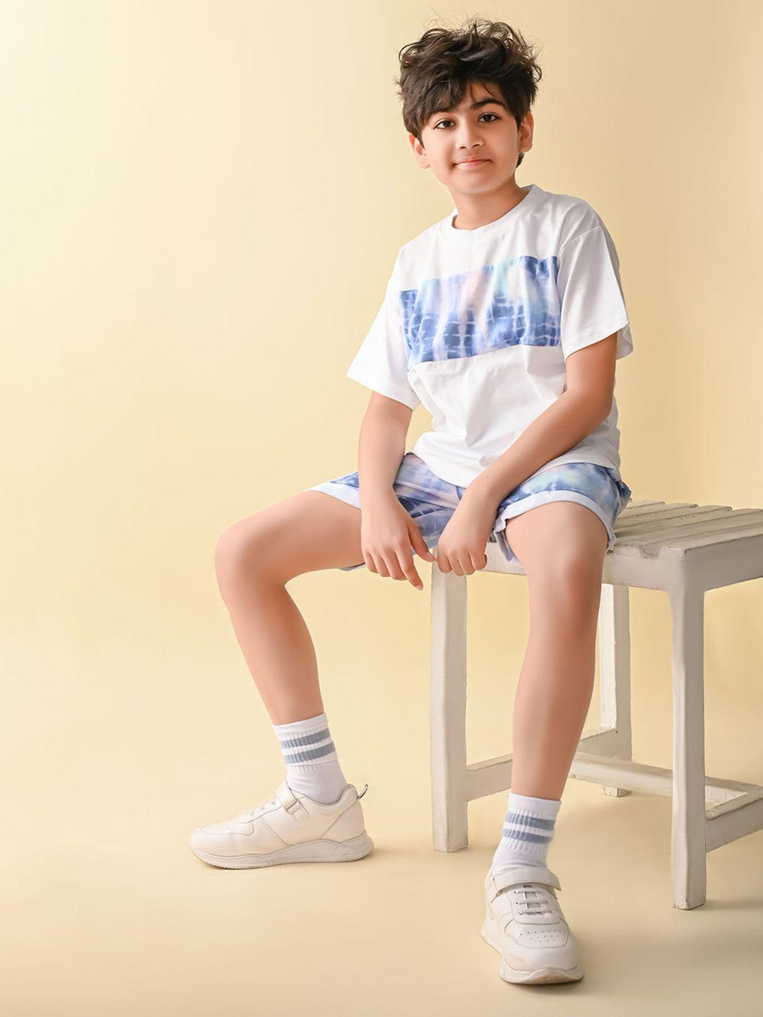 lilpicks boys printed cotton t-shirt with shorts