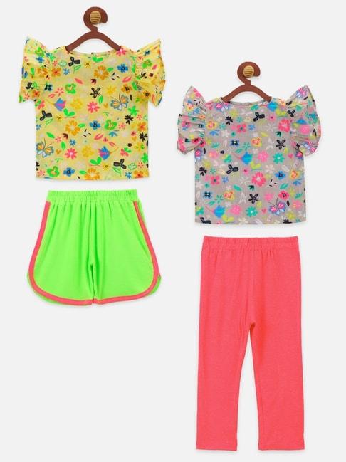lilpicks kids multicolor cotton printed top set