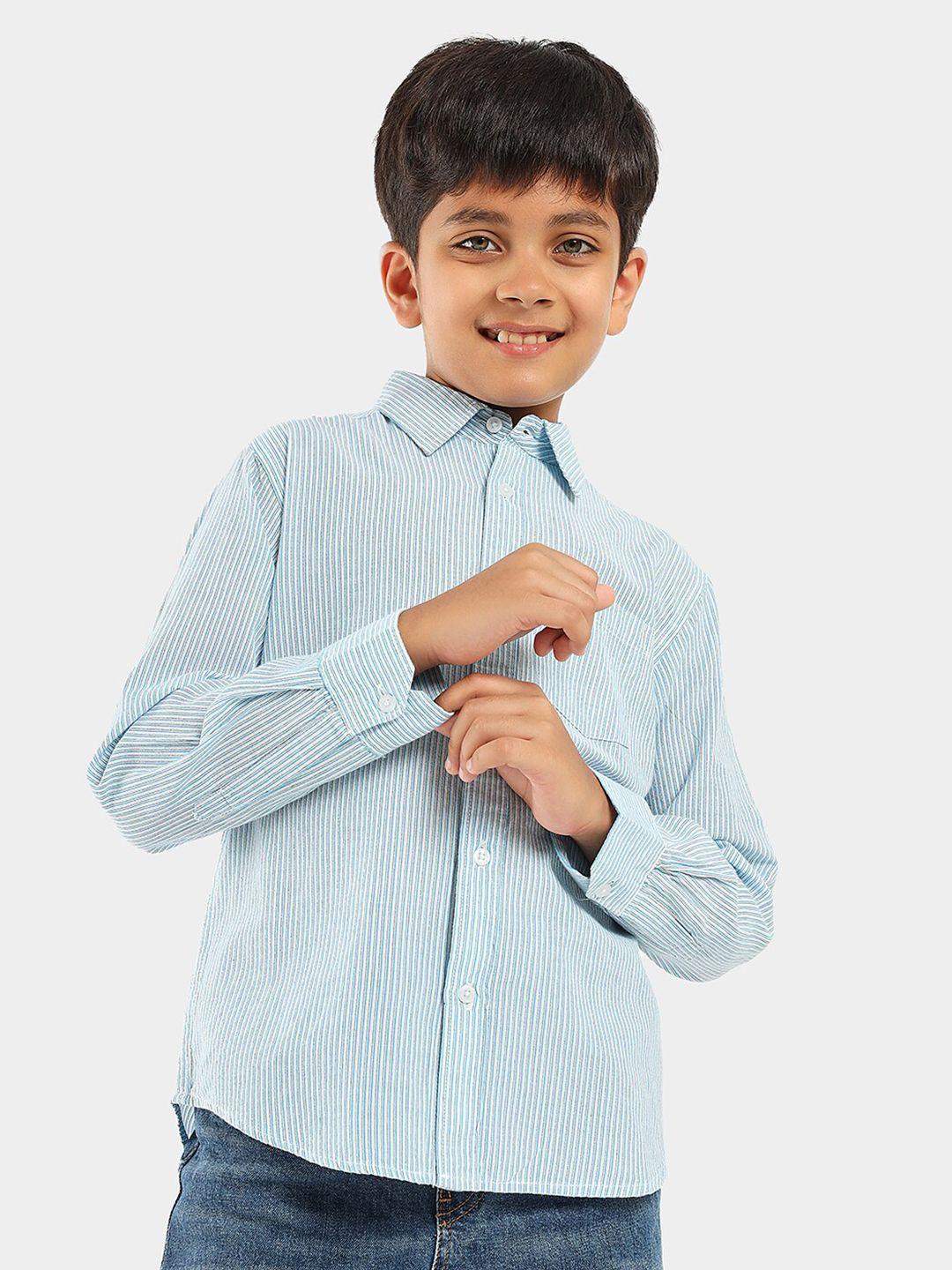 lilpicks boys multicoloured smart opaque striped casual shirt