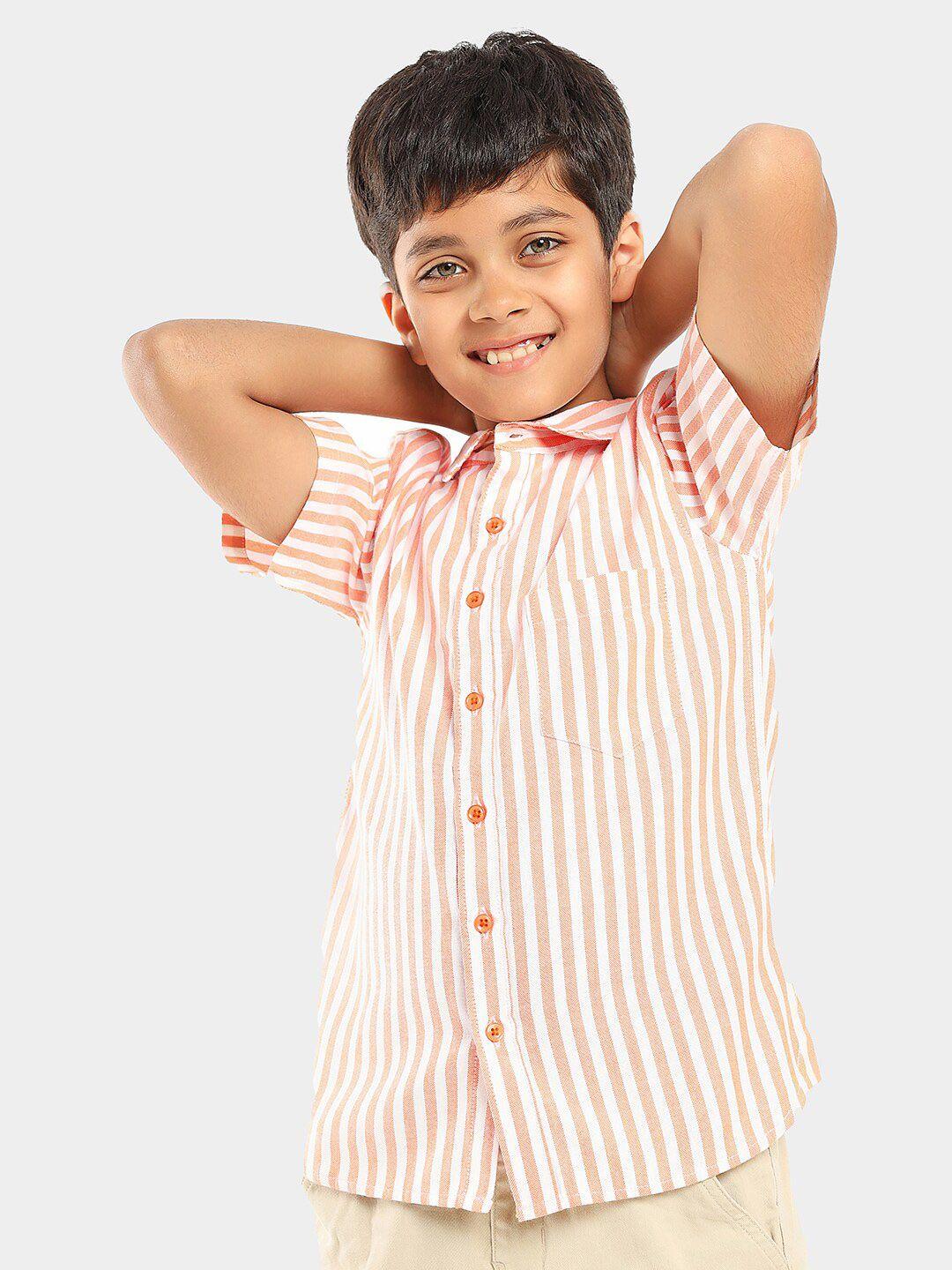 lilpicks boys multicoloured smart opaque striped casual shirt