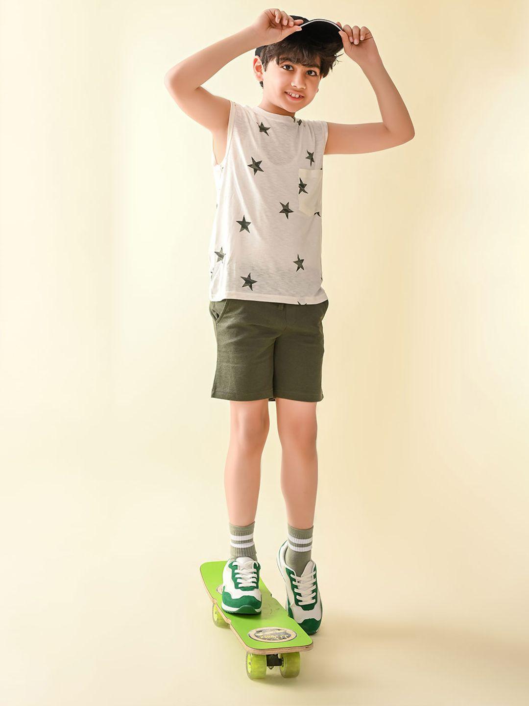 lilpicks boys printed cotton t-shirt with shorts